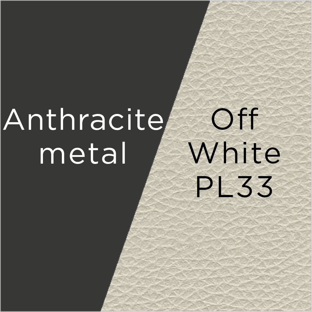 Ray Dining Chair - Off White Anthracite