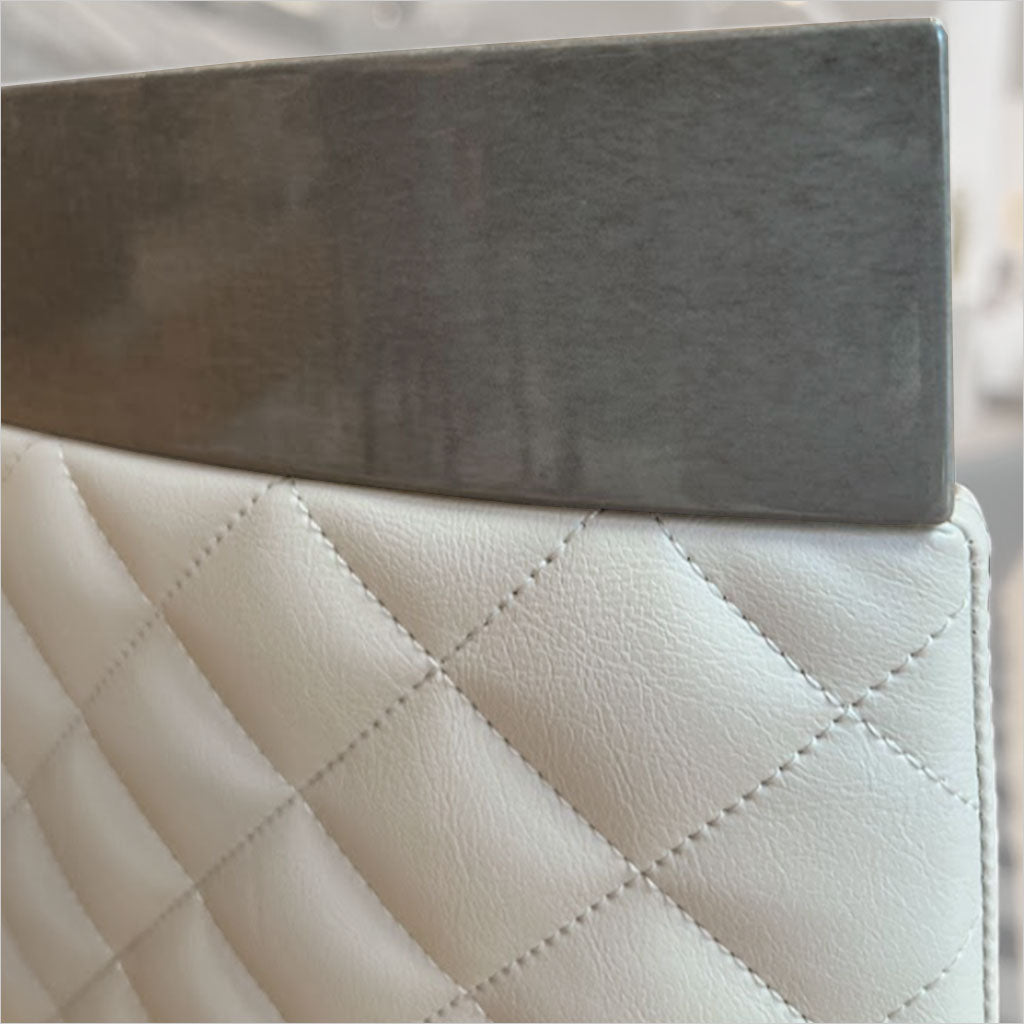 Scanlux Dining Chair - Grey Eco-pele and Grey High Gloss