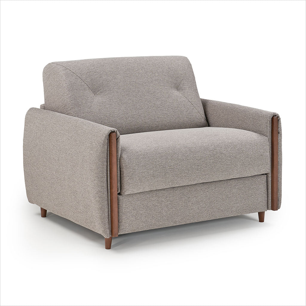 Mattia Sleeper Chair - Light Brown Beige Fabric