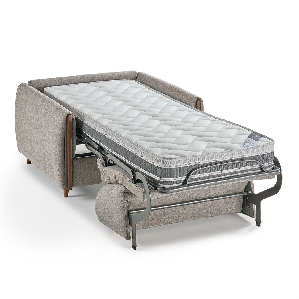 Mattia Sleeper Chair - Light Brown Beige Fabric