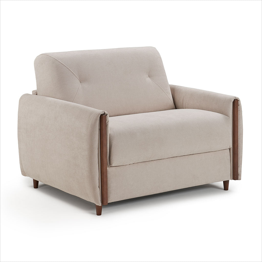 Mattia Sleeper Chair - Light Beige Fabric