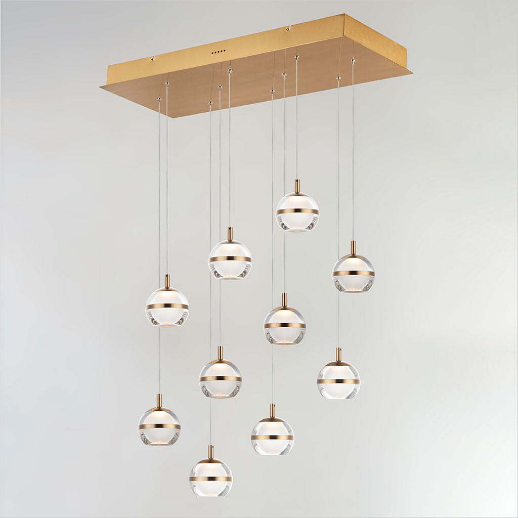 Swank 10-Light Linear Pendant