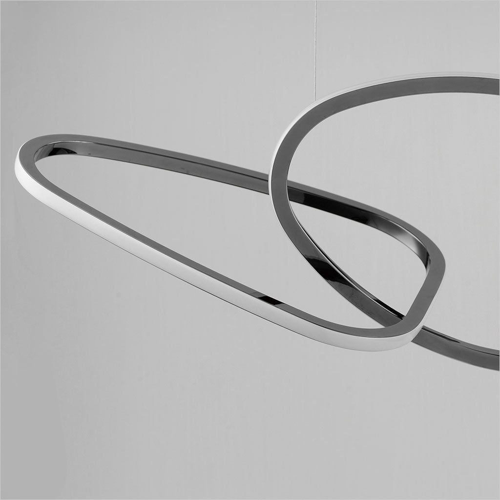 Unity 5-Light Pendant - Black Chrome