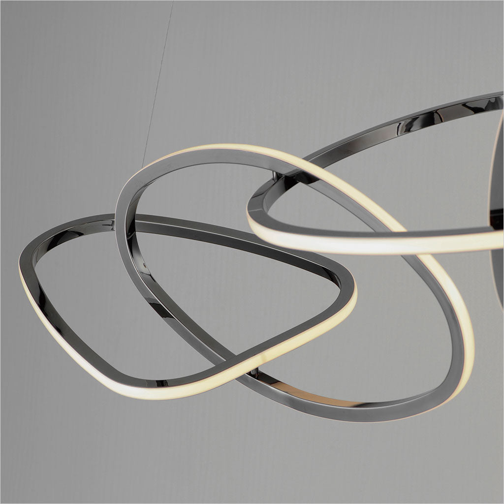 Unity 5-Light Pendant - Black Chrome