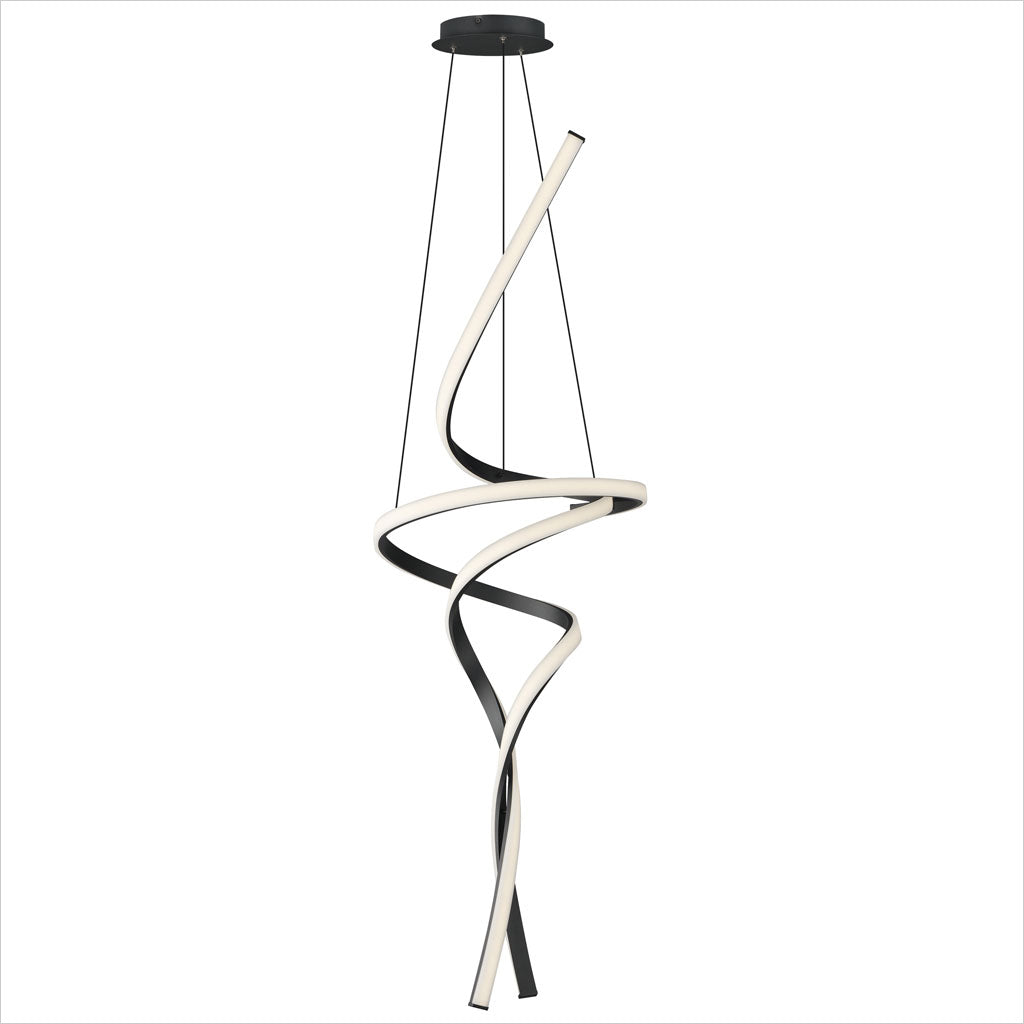Serpentine Vertical Pendant - Black