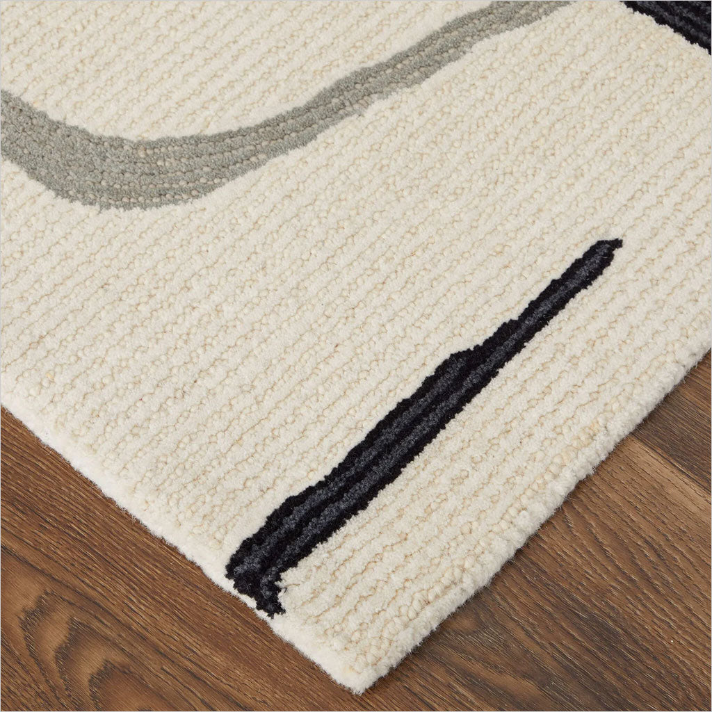 Maguire Area Rug - Ivory Black