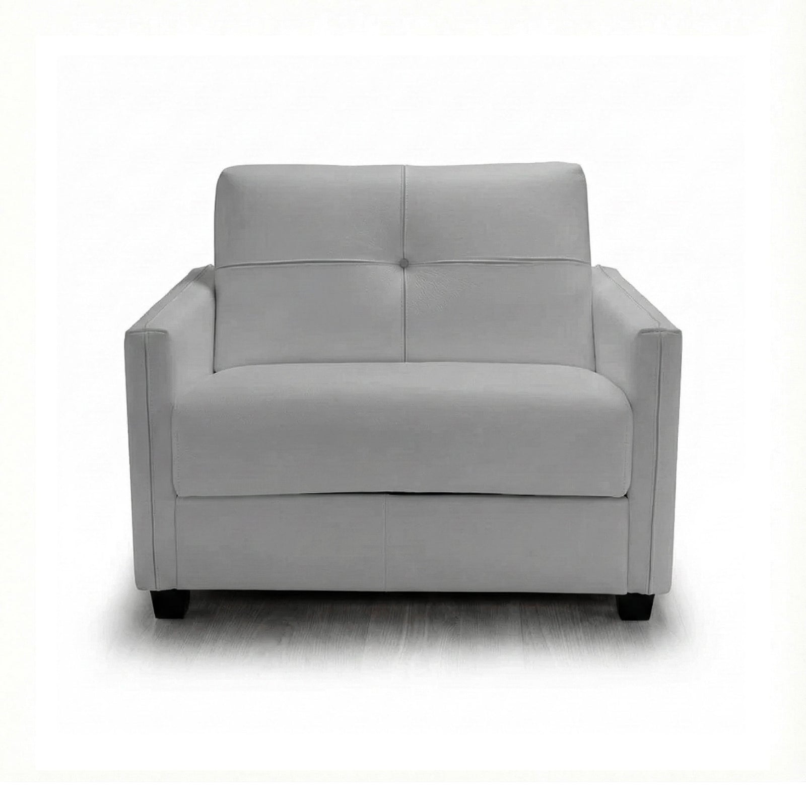 Abra Sleeper Chair - Light Grey Leather