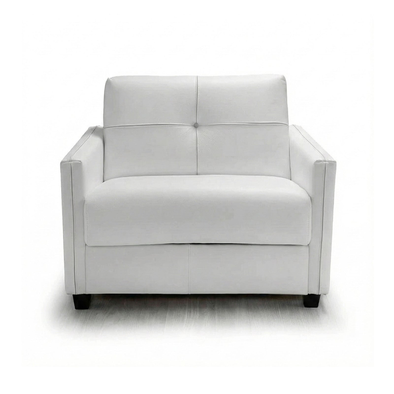Abra Sleeper Chair - White Leather