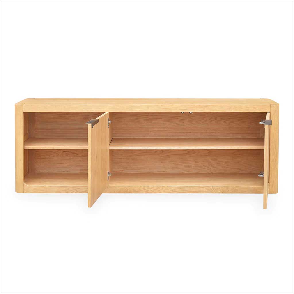 Luna 2-Door Media Cabinet - Natural