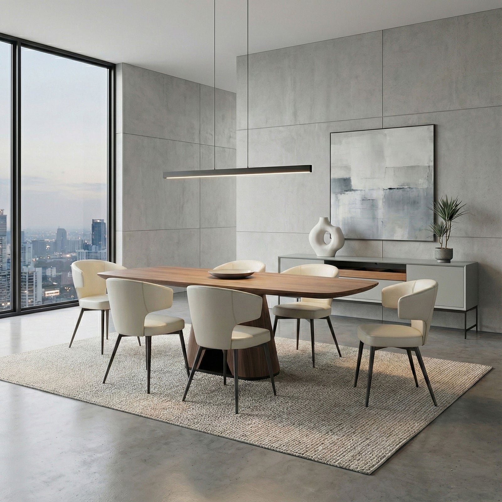 Ray Dining Chair - Off White Anthracite