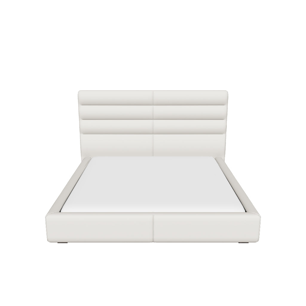 Abaco Leather Bed - Stone