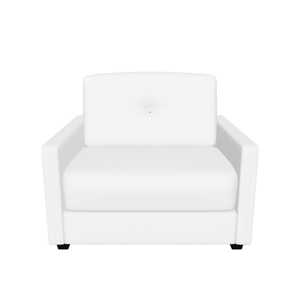 Abra Sleeper Chair - White Leather