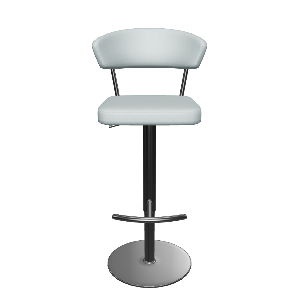 Abrazo Barstool - Grey-Blue w/ Gun Metal