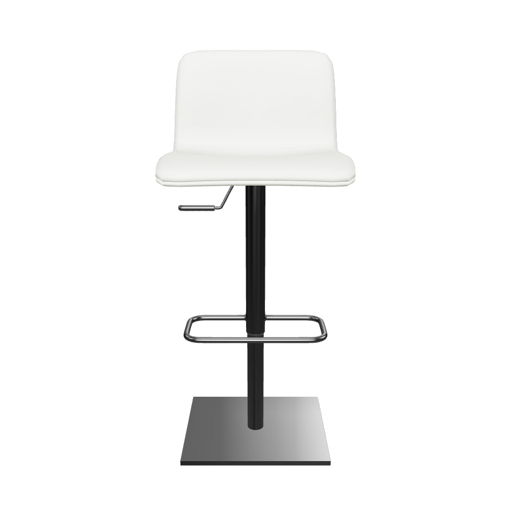 Anika Barstool - White with Black Chrome