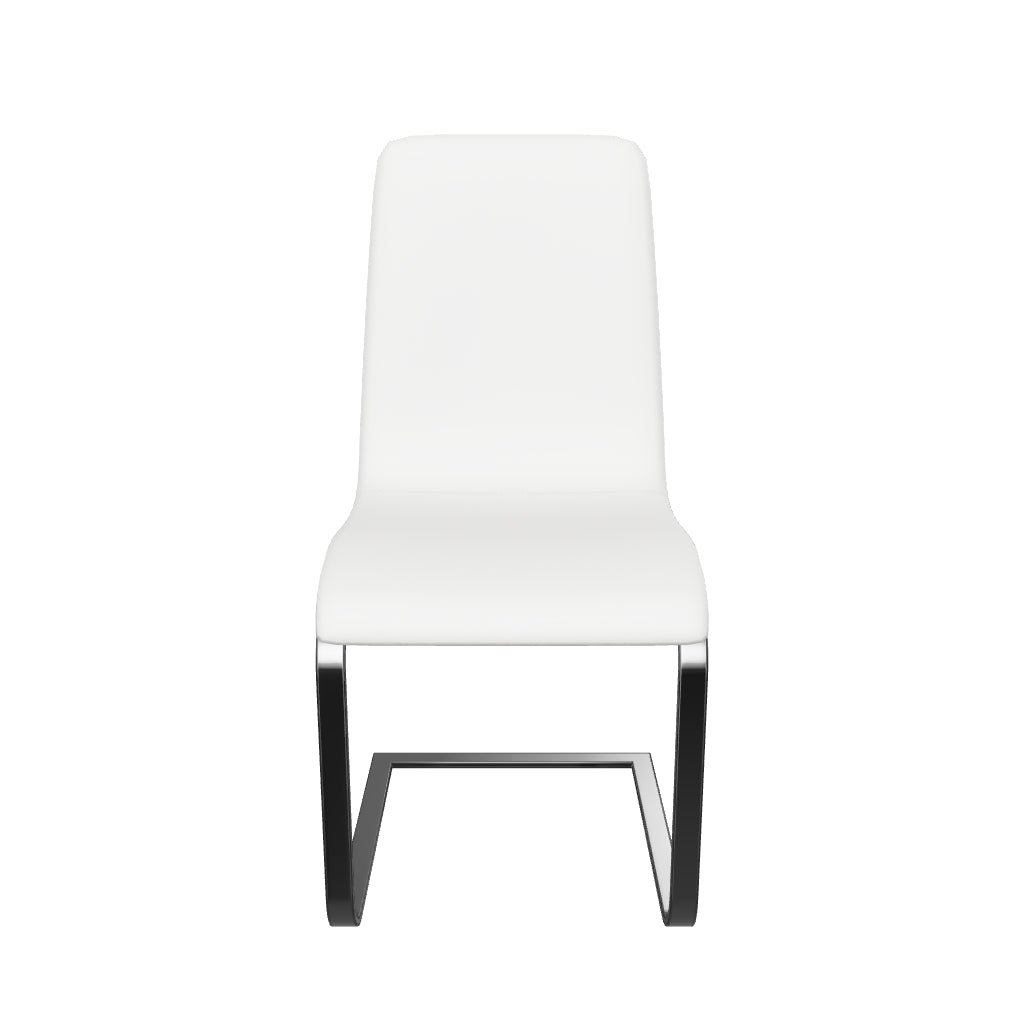 Anika Dining Chair - Ice with Black Chrome