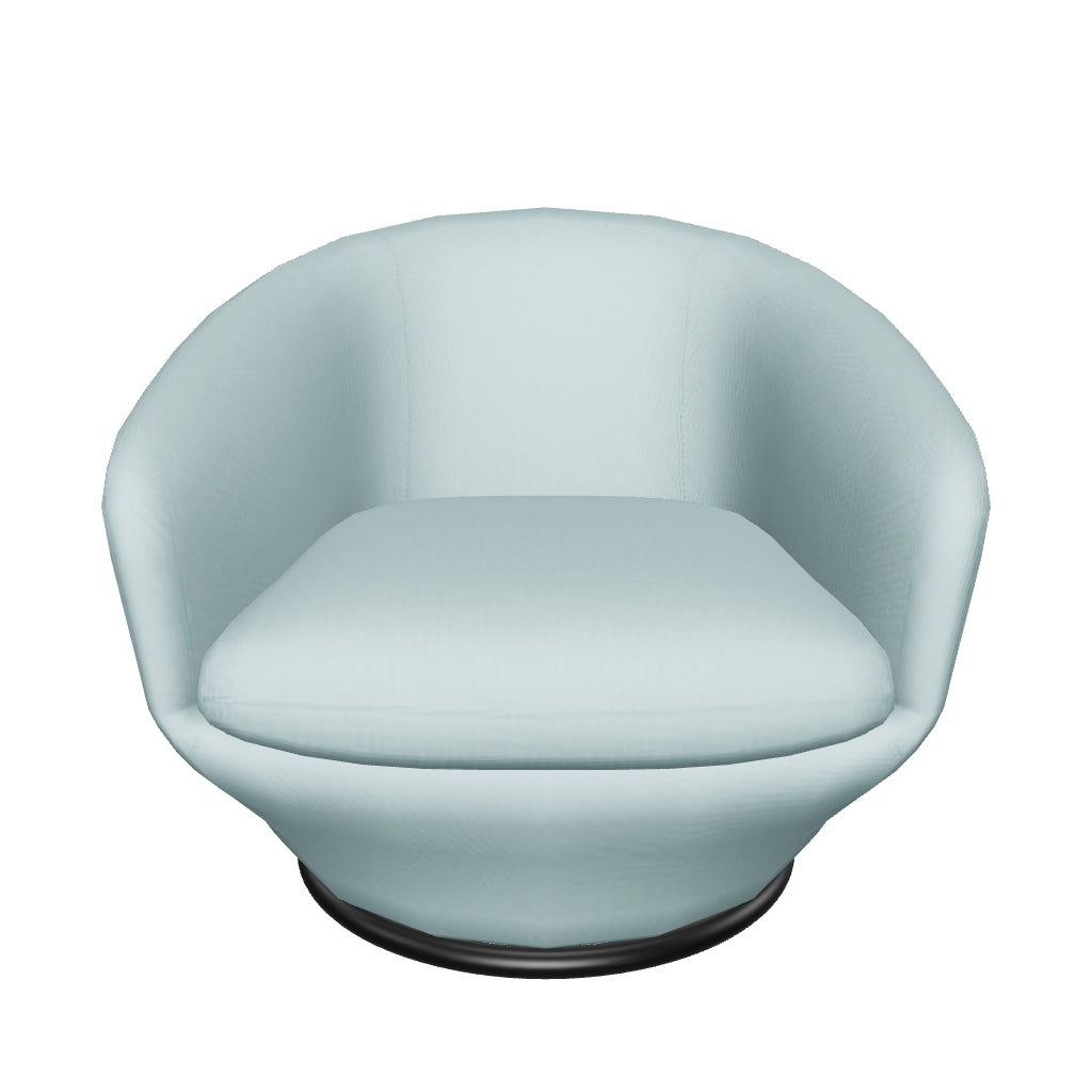 Capri Swivel Chair - Aqua Fabric