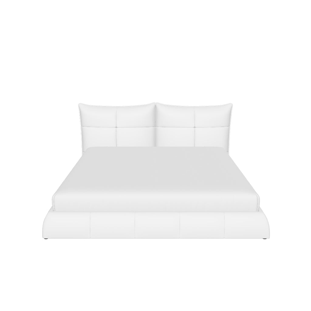 Lago Leather Bed - White