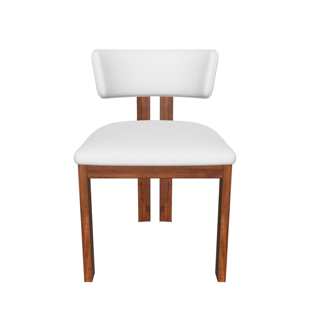 Marco Dining Chair - Beige Fabric - Walnut