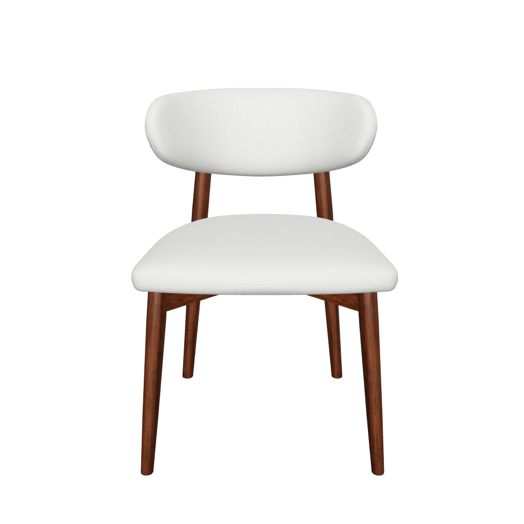 Maria Dining Chair - Beige Fabric - Walnut