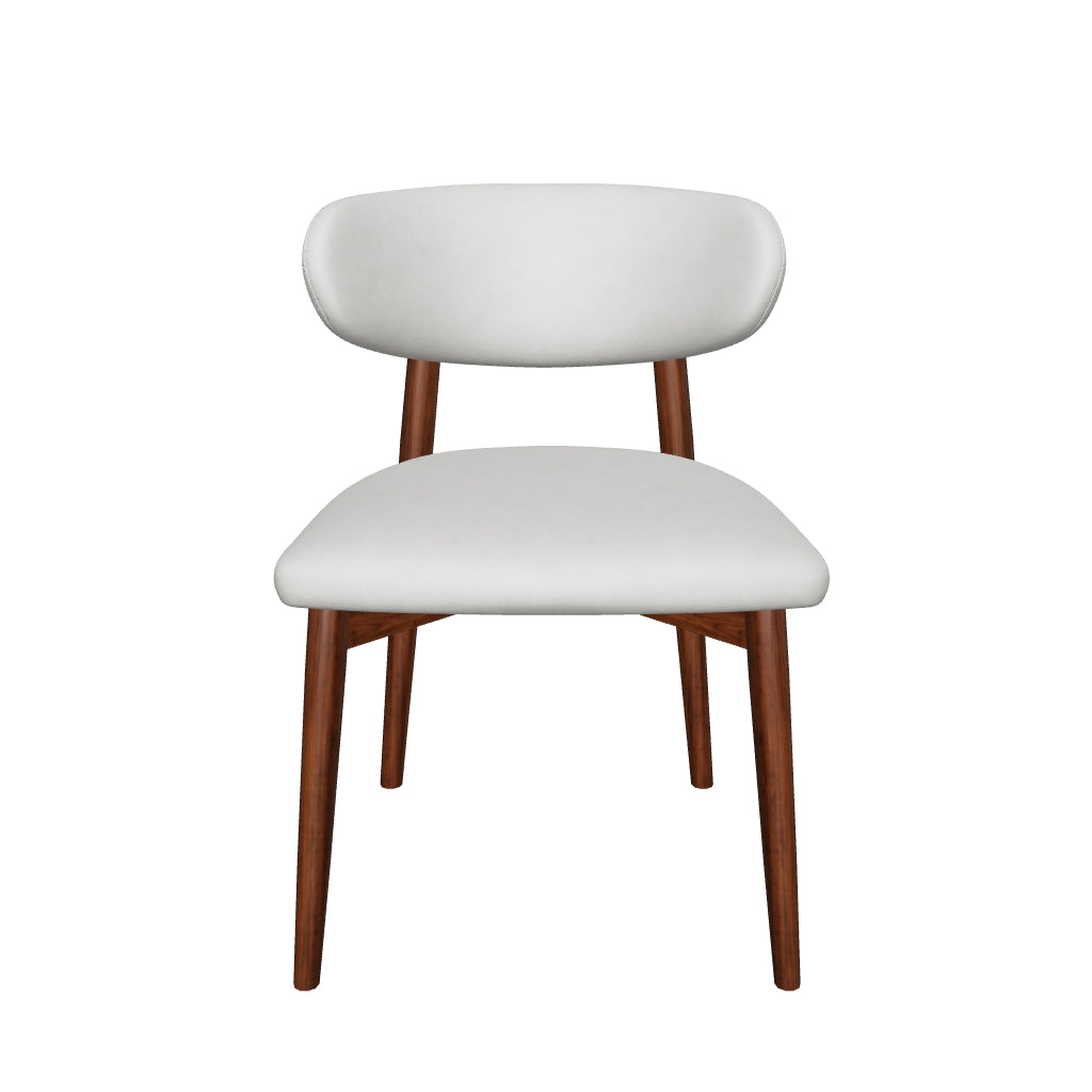 Maria Dining Chair - Light Stone - Walnut