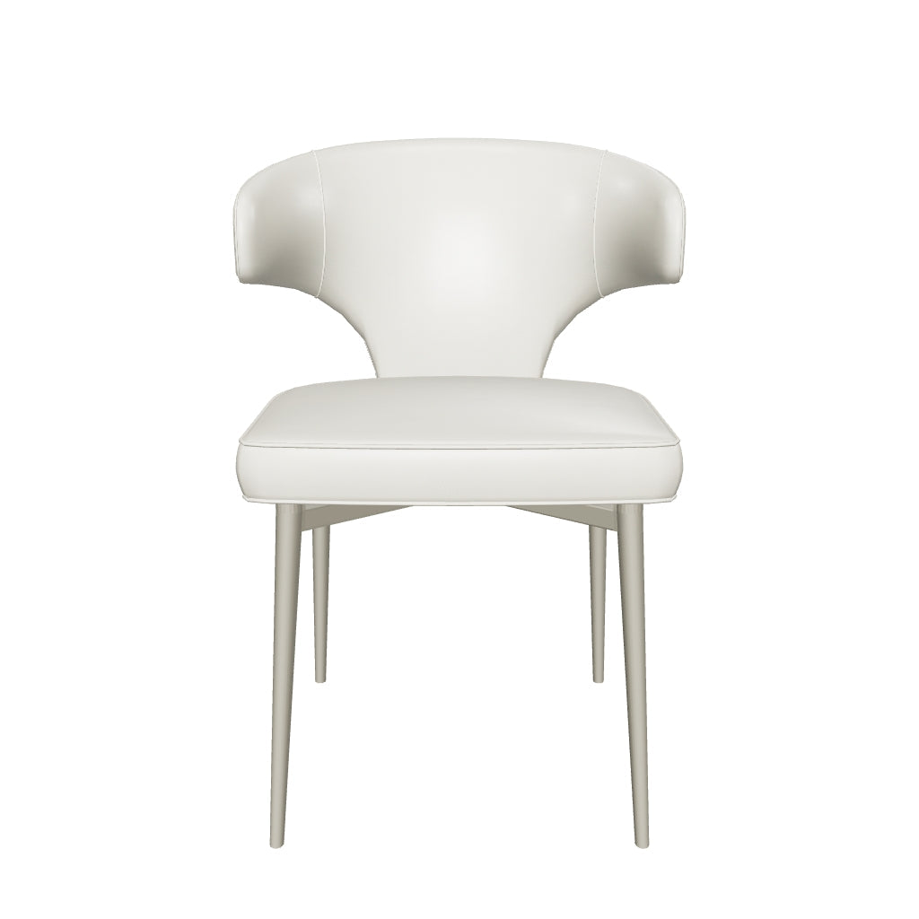 Ray Dining Chair - Off White Titanium