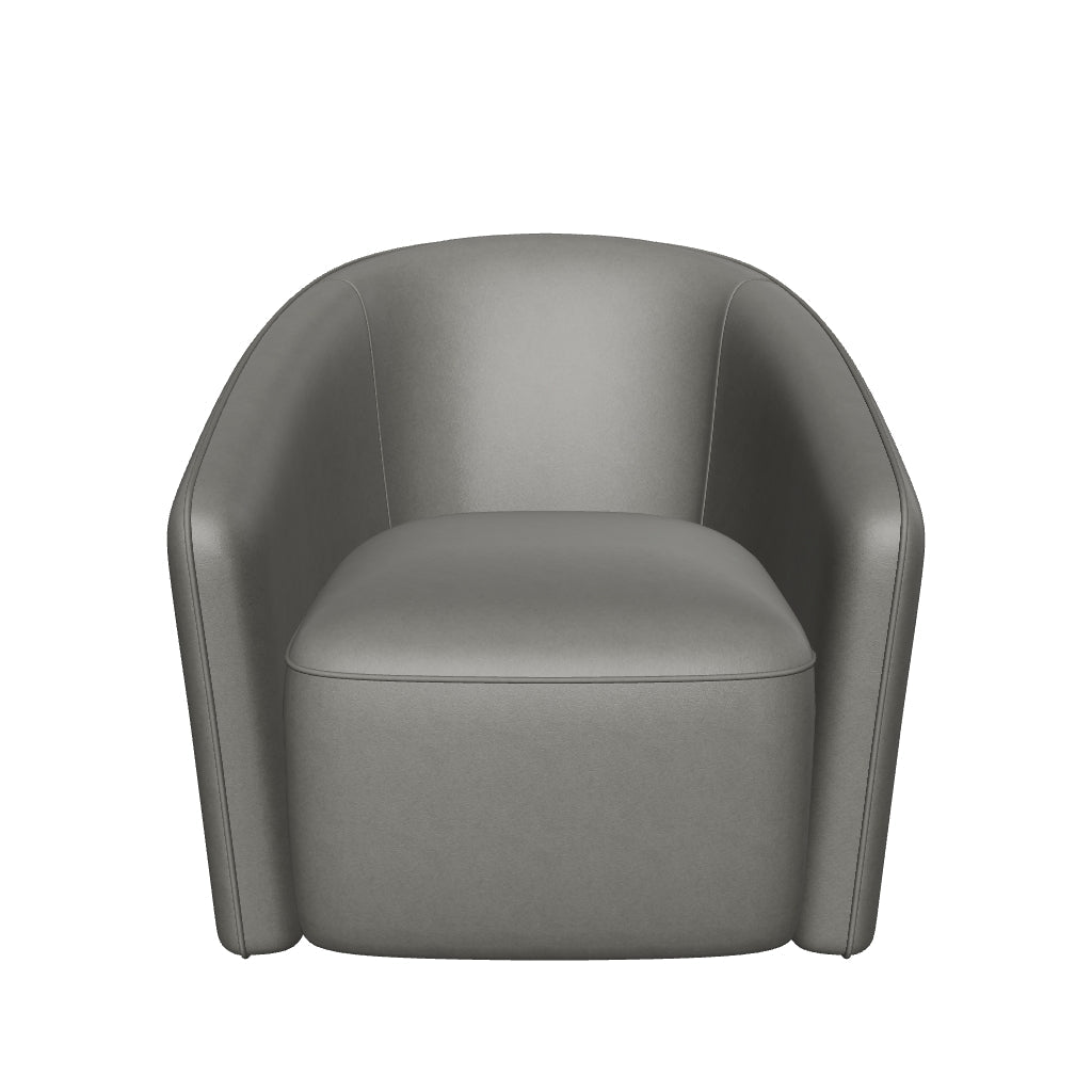 Regent Swivel Armchair - Graphite Leather