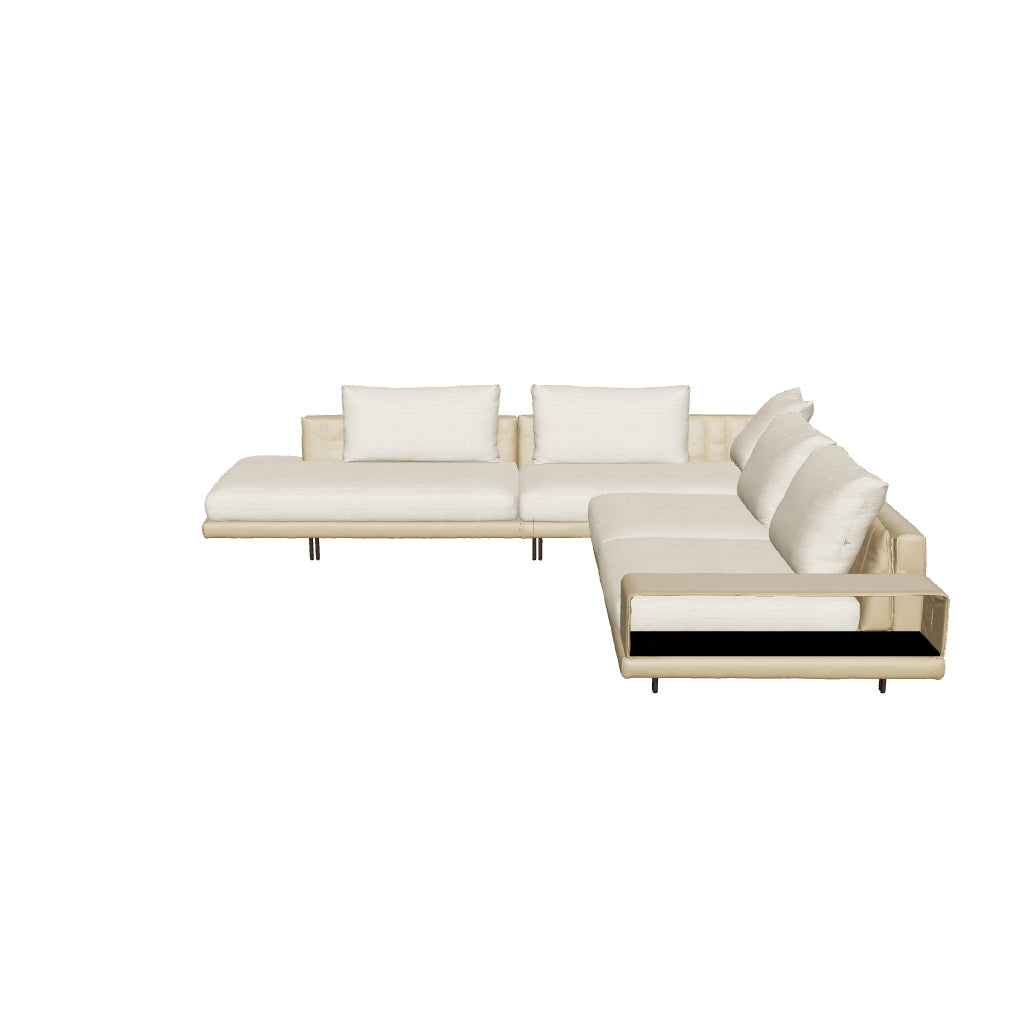 Twist Sectional - Beige Fabric