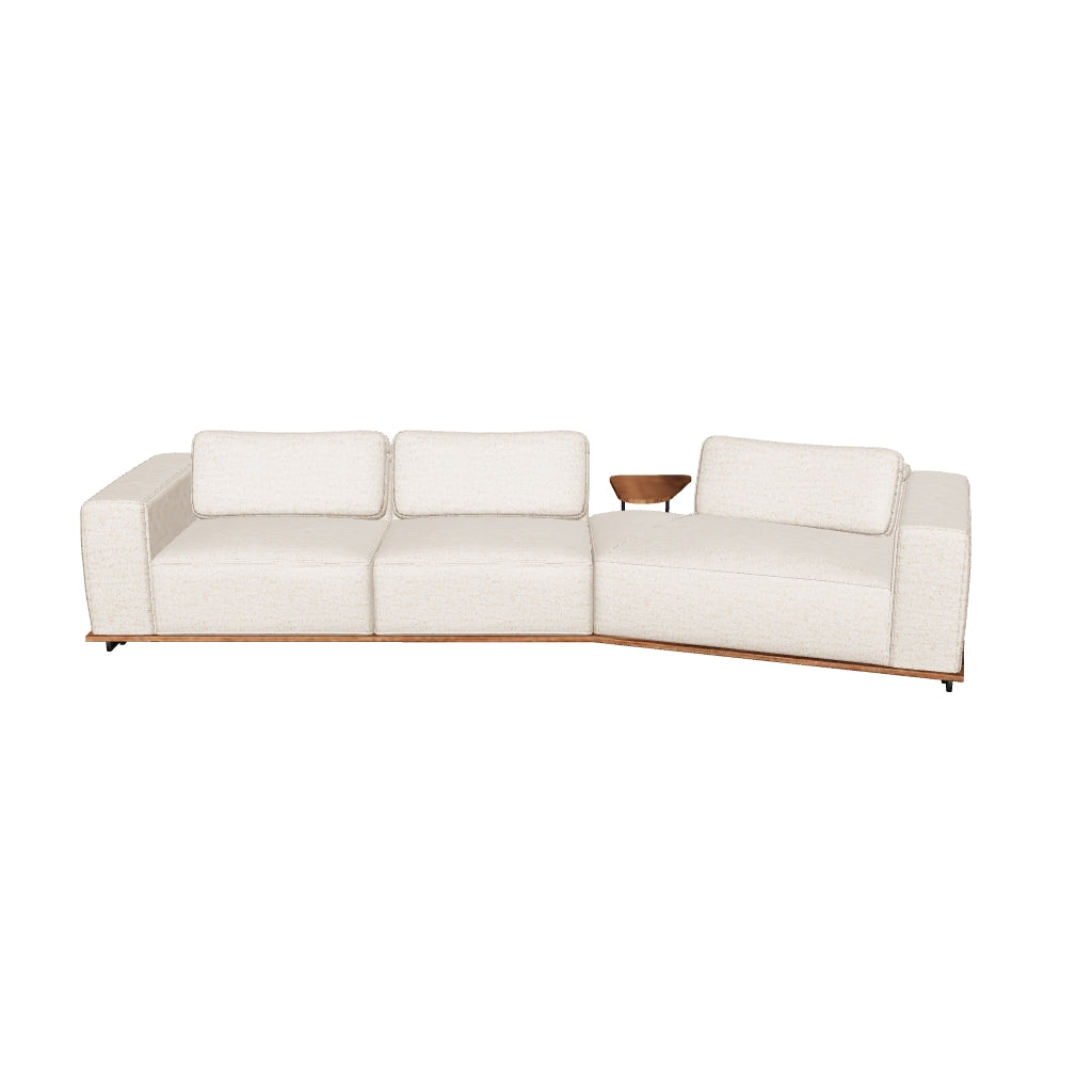 Umbria Sectional - Cream Fabric