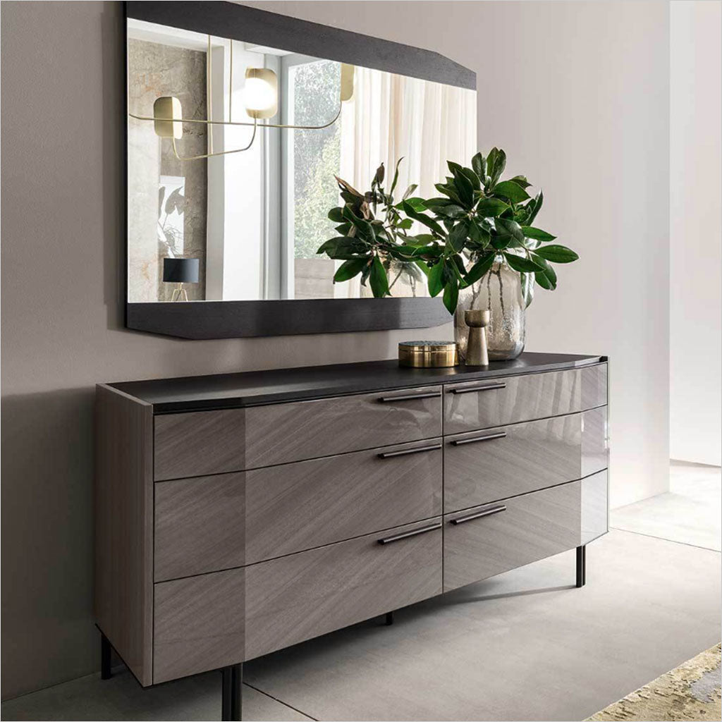dresser with angled front