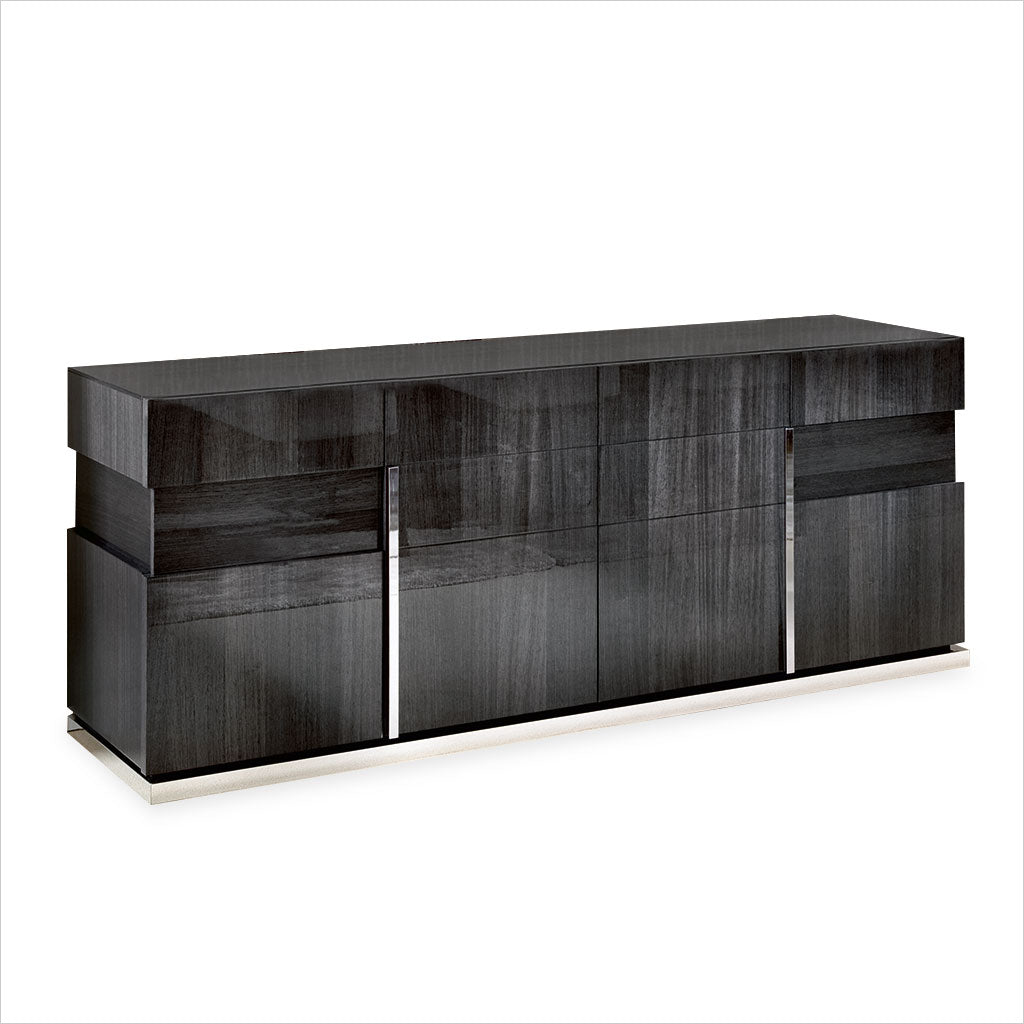 buffet in grey high-gloss finish