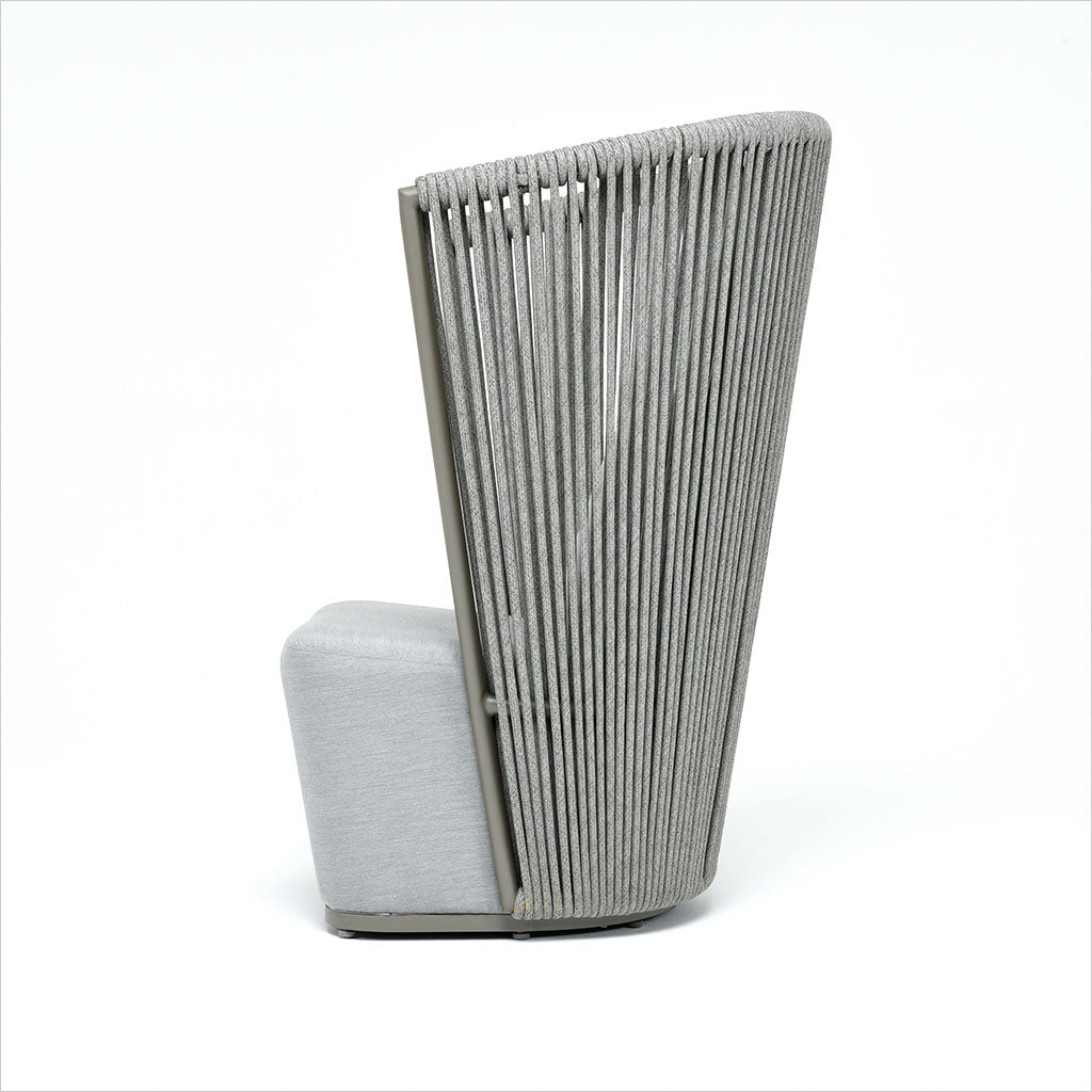 high back outdoor accent chair