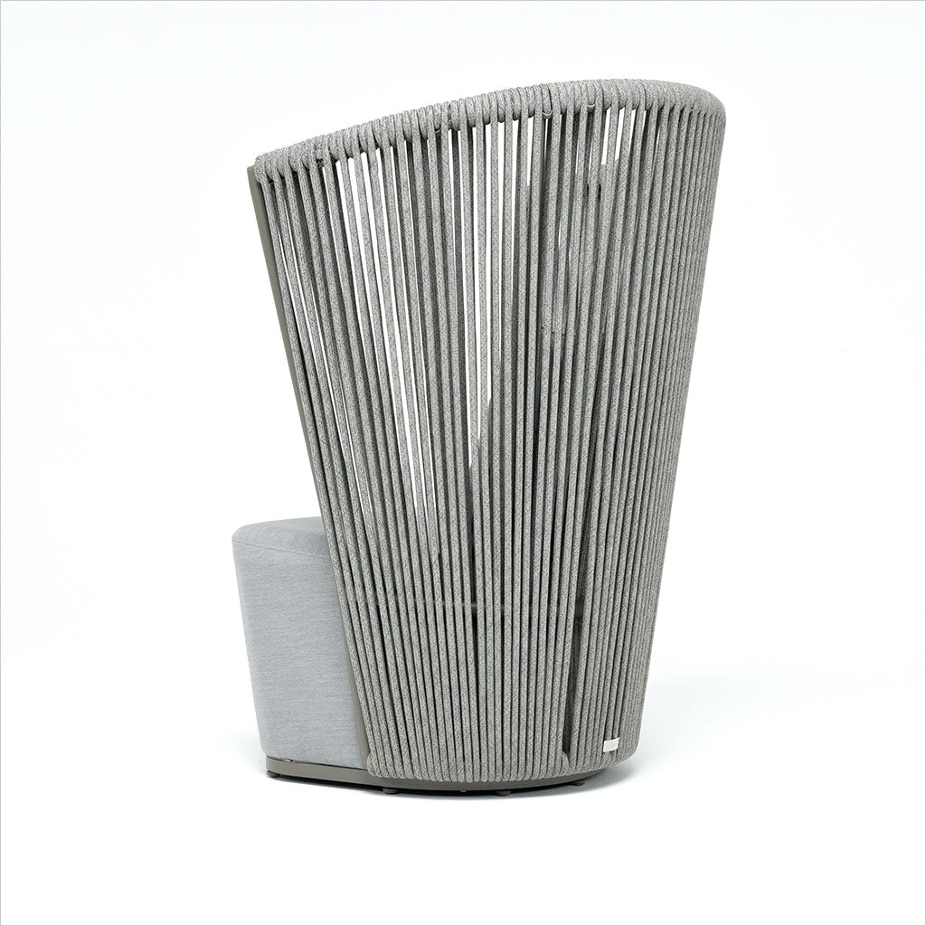 high back outdoor accent chair