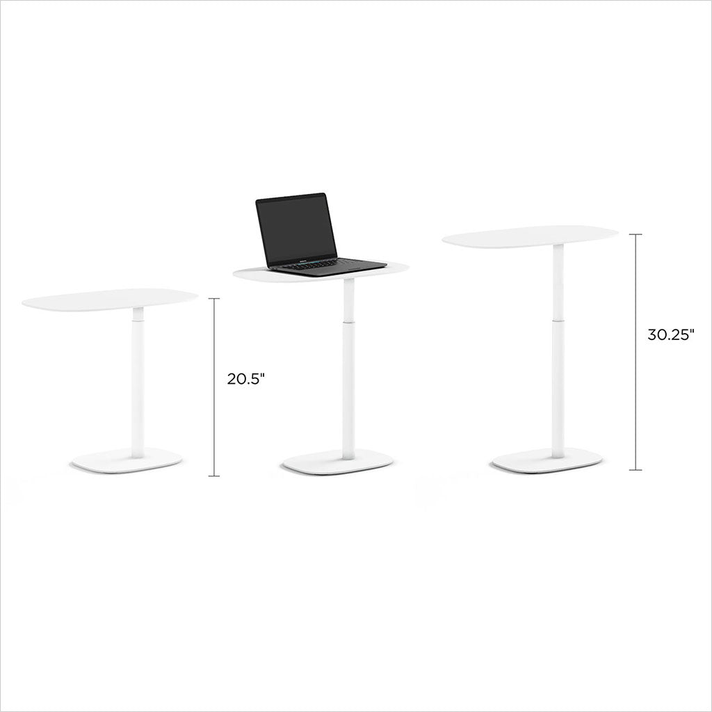 adjustable laptop table in white