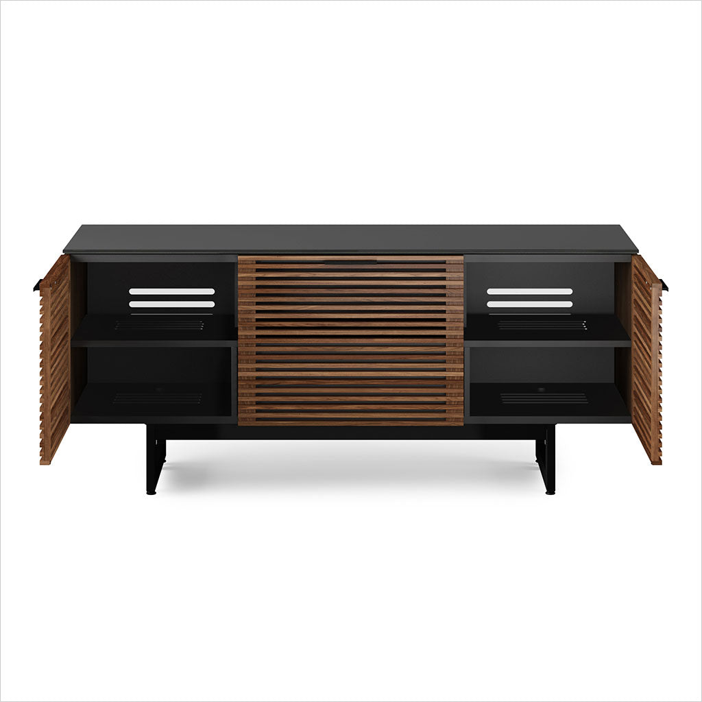 tv stand with louvered doors