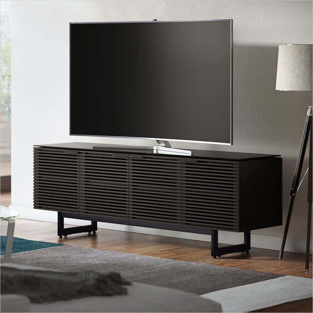 tv stand with louvered doors