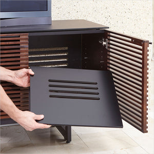 tv stand with louvered doors