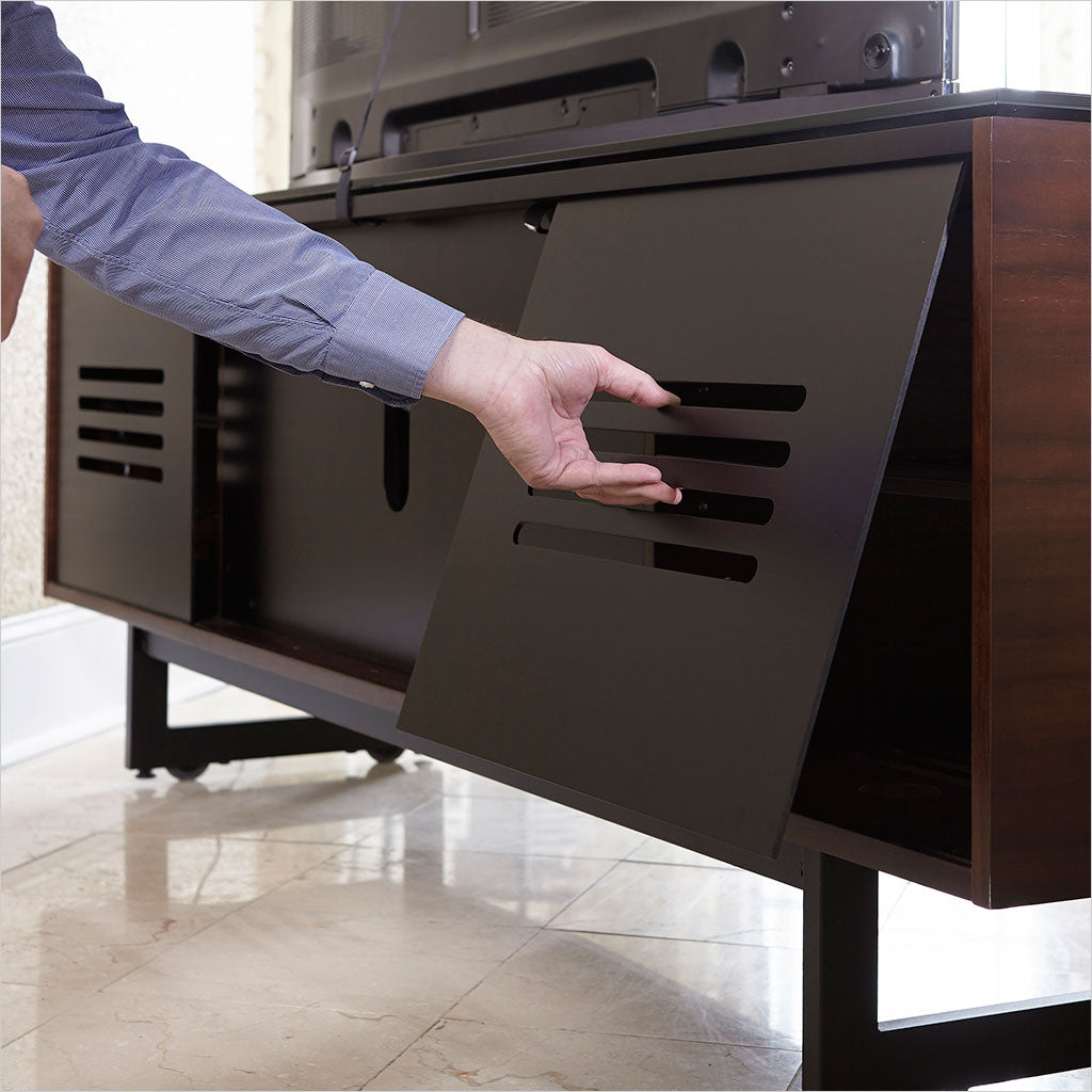 tv stand with louvered doors