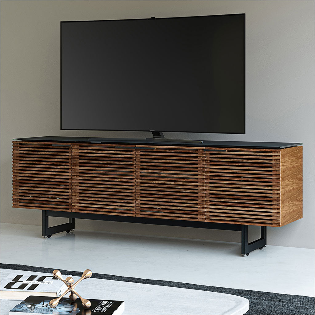 tv stand with louvered doors
