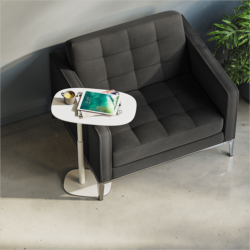 adjustable laptop table in white