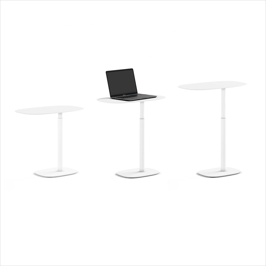 adjustable laptop table in white