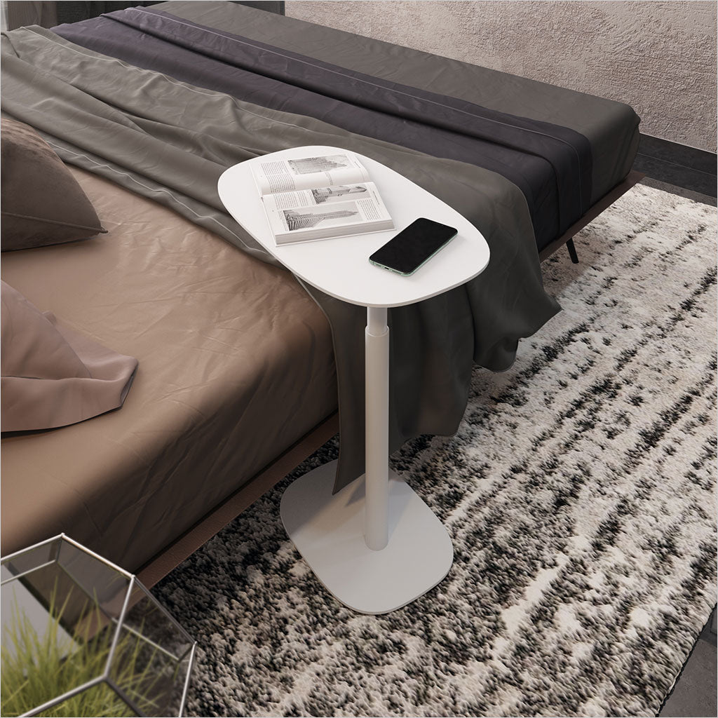 adjustable laptop table in white