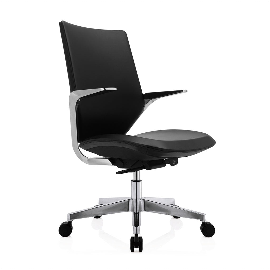 low back office chair with castors
