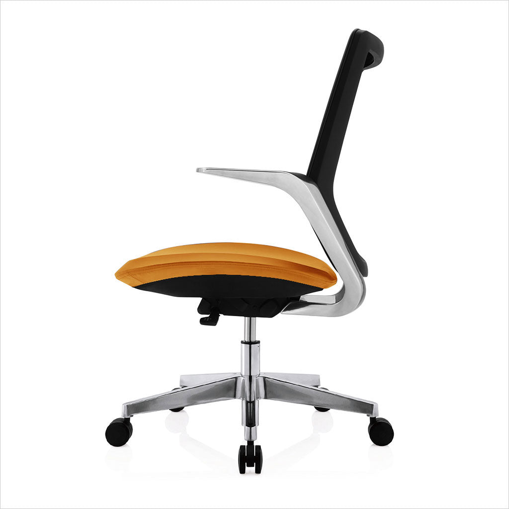 low back office chair with castors