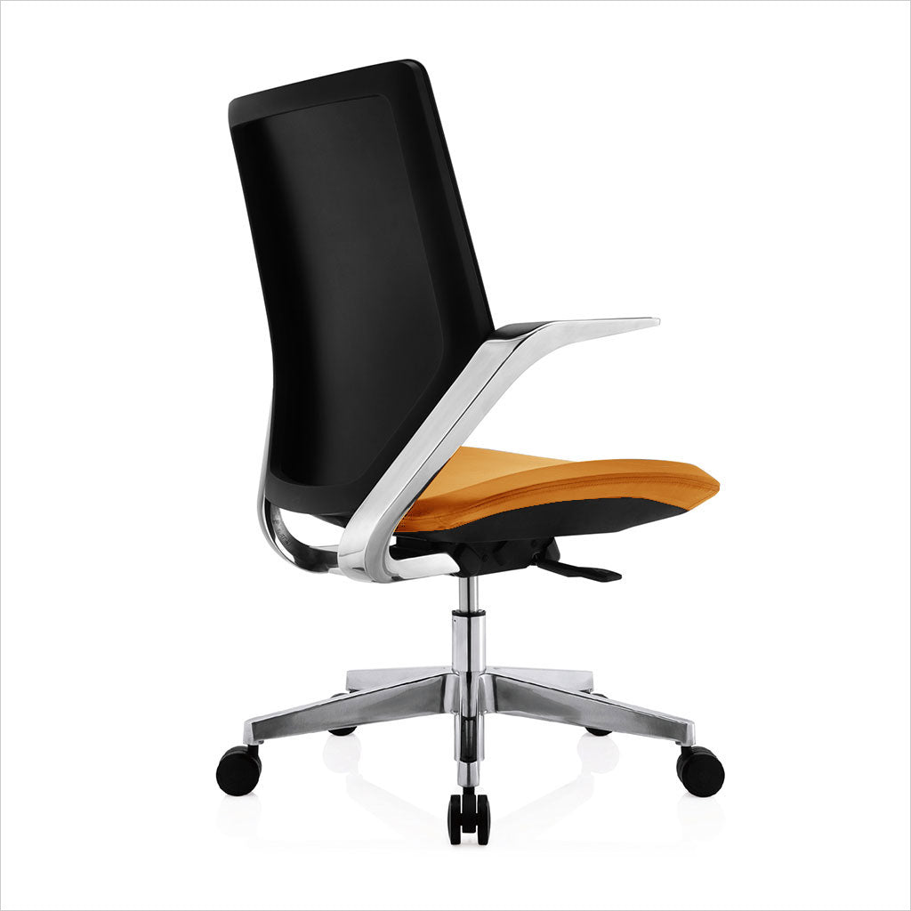 low back office chair with castors