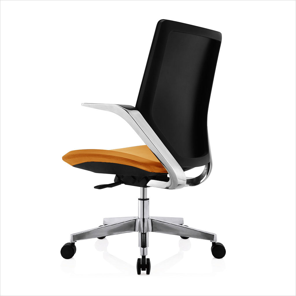 low back office chair with castors