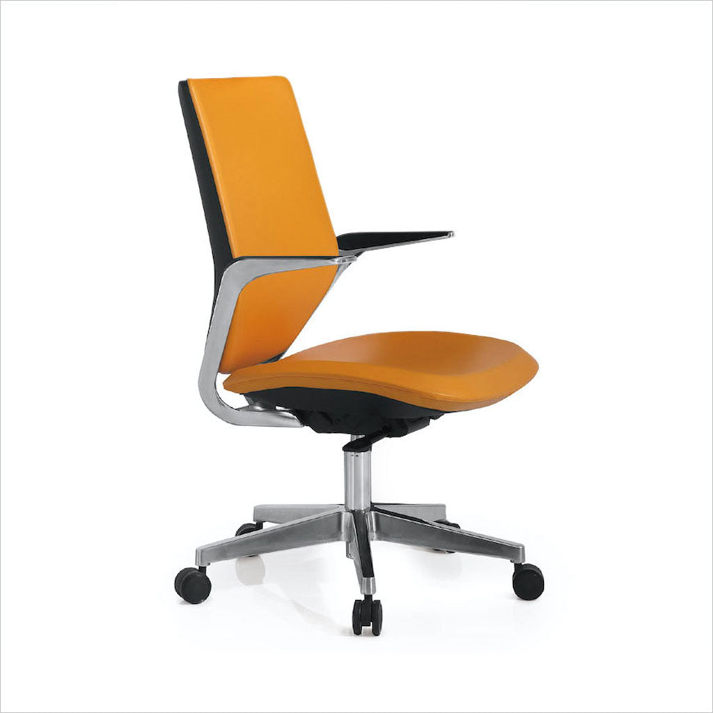 low back office chair with castors