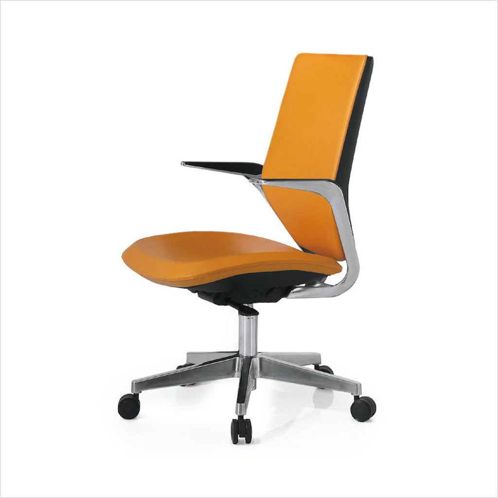 low back office chair with castors