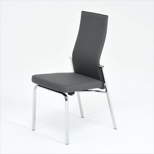 leather upholstered dining chair with reclining seat