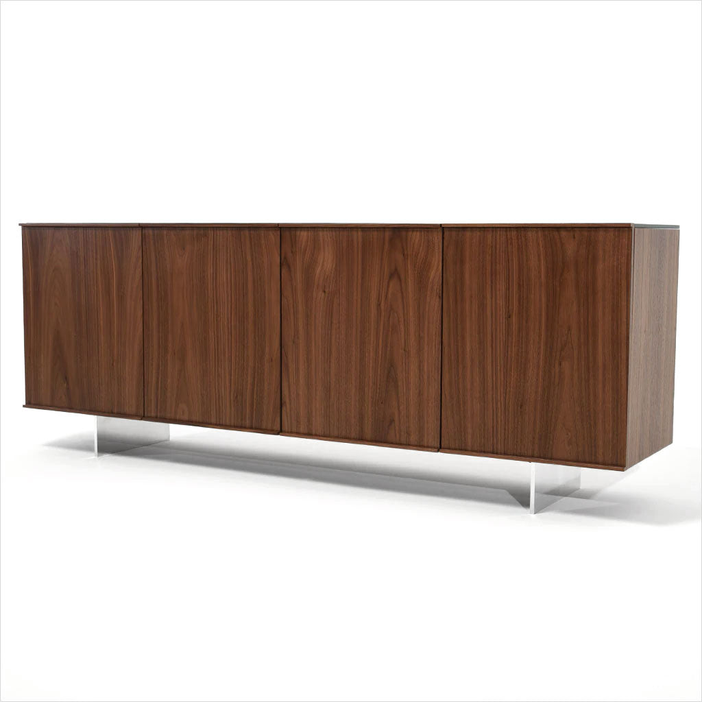4-door buffet with glass top