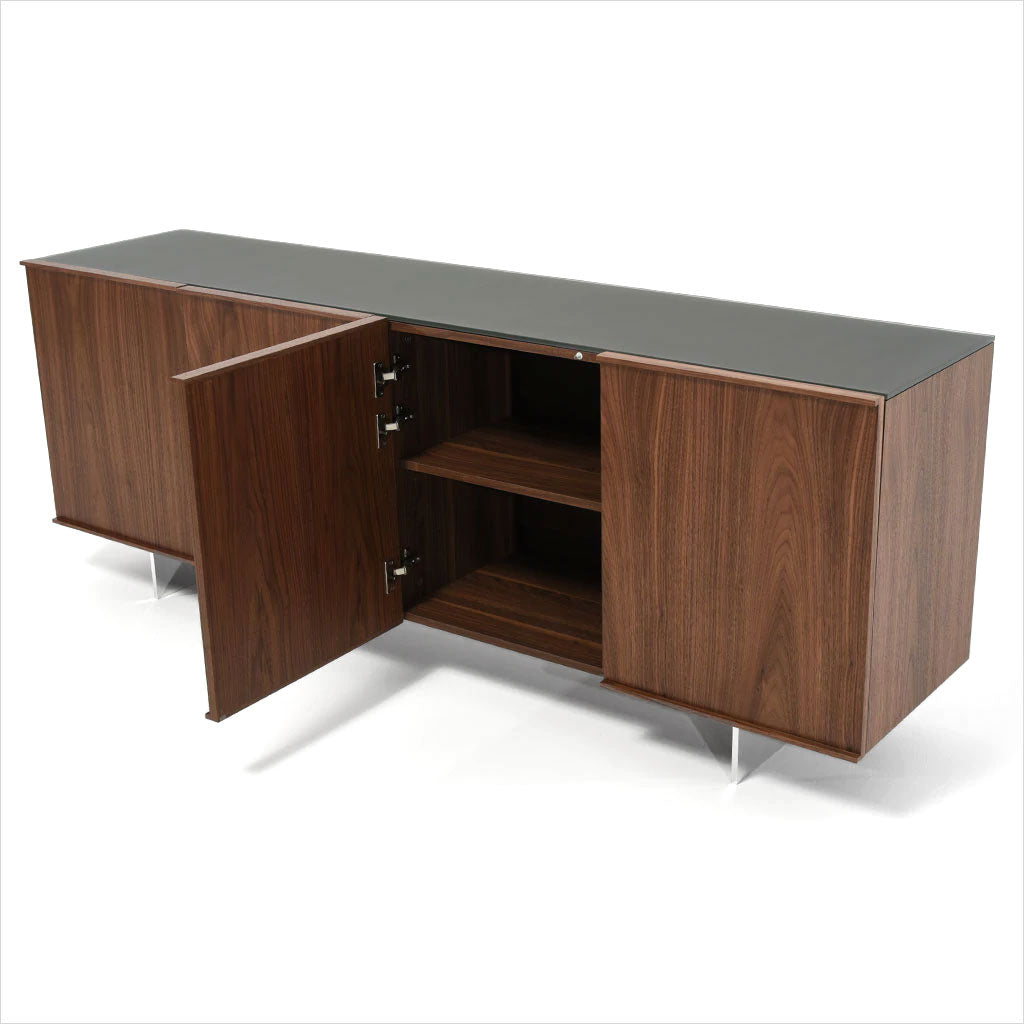4-door buffet with glass top